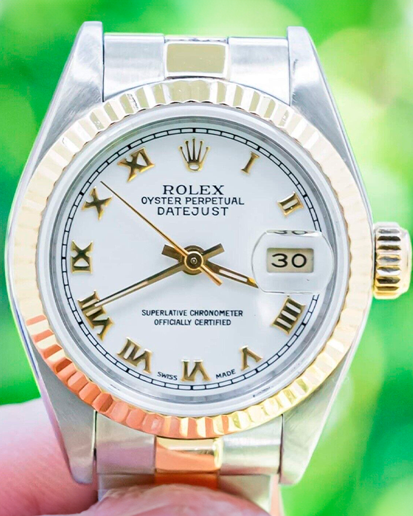 1993 Rolex Datejust 26MM White Dial Two-Tone Oyster Bracelet (69173)