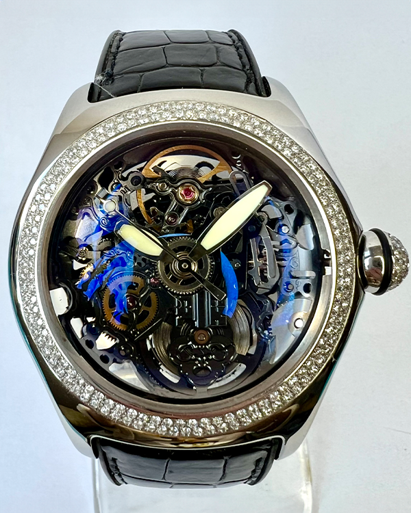 Corum Bubble 45MM Skeleton Dial Leather Strap (082.150.20)