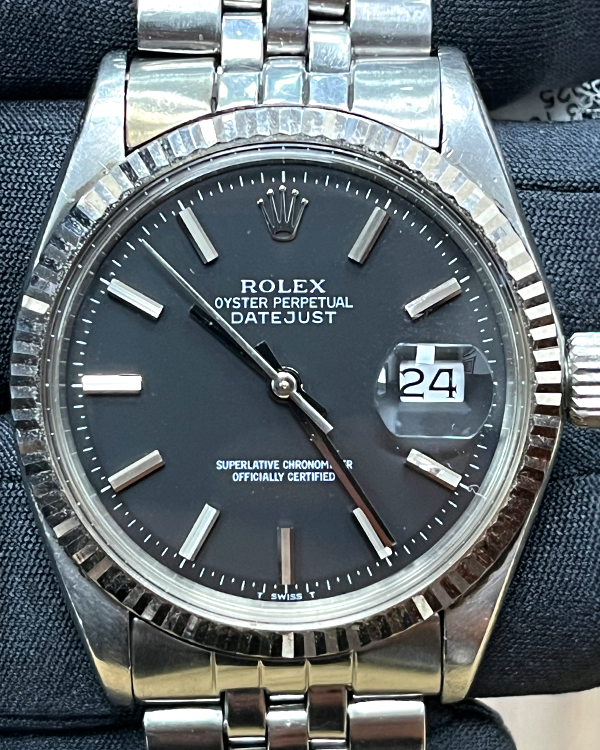 Rolex Datejust Vintage 36MM Dark Grey Dial Jubilee Bracelet (1601)