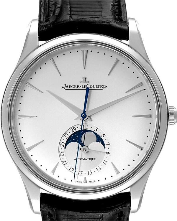 Jaeger-LeCoultre Master Ultra Thin Moon 39MM Silver Dial Leather Strap (109.8.A5.S Q1368430)