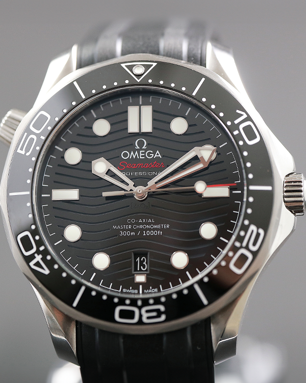 2023 Omega Seamaster Diver 300M 42MM Black Dial Rubber Strap (210.30.42.20.01.001)