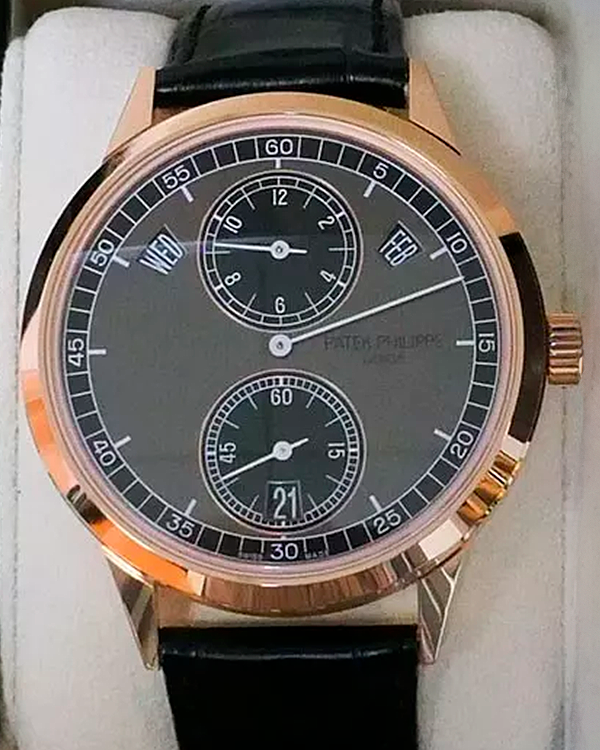 Patek Philippe Annual Calendar Regulator 40.5MM Black Dial Leather Strap (5235/50R-001)