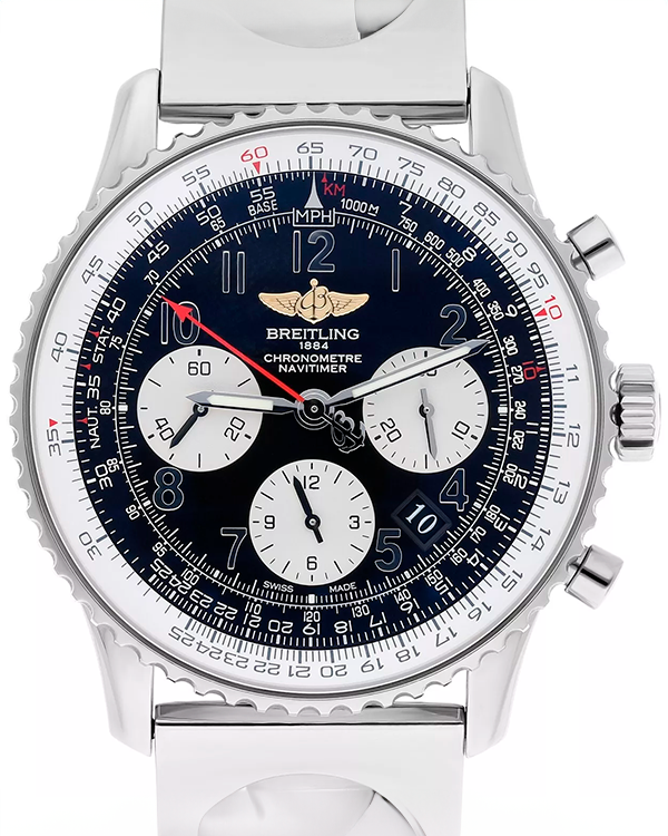 Breitling Navitimer 42MM Black Dial Steel Air Racer Bracelet (AB012012/BB01/436X)