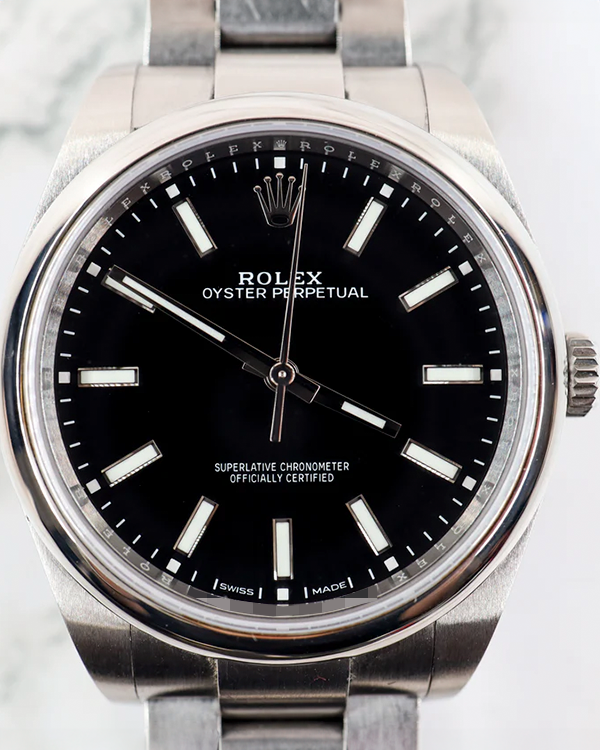 Rolex Oyster Perpetual 39MM Black Dial Oyster Bracelet (114300)