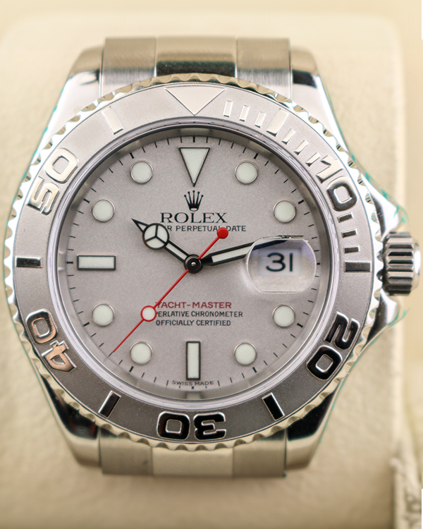 2001 (K Serial) Rolex Yacht-Master 40MM Platinum Dial Oyster Bracelet (16622)