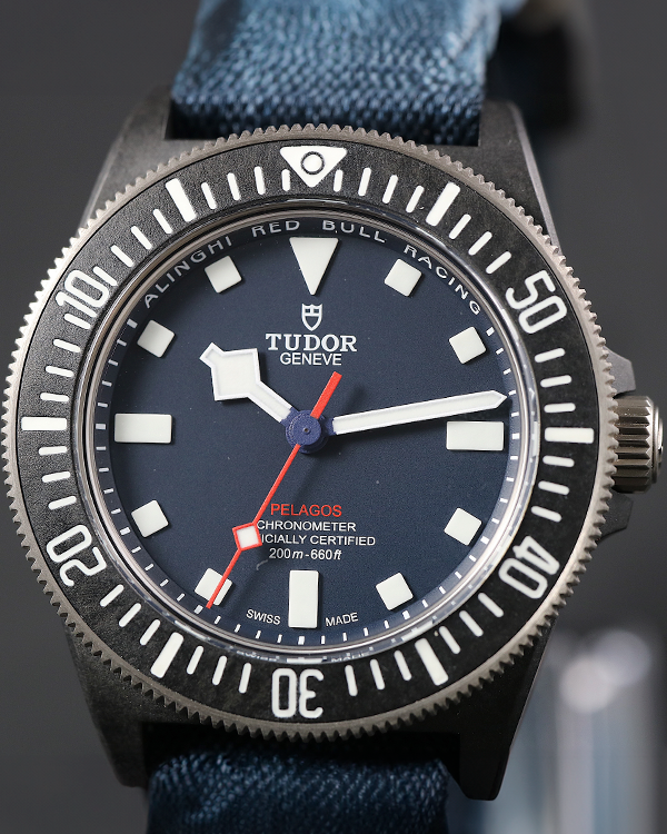 2024 Tudor Pelagos FXD "Alinghi Red Bull Racing" Edition 42MM Blue Dial Textile Strap (25707KN)