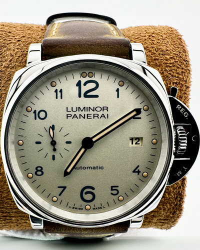 Panerai Luminor Due Automatic 42MM Ivory Dial Leather Strap (PAM00906)