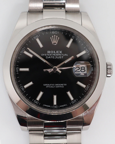 Rolex Datejust 41MM Black Dial Oyster Bracelet (126300)