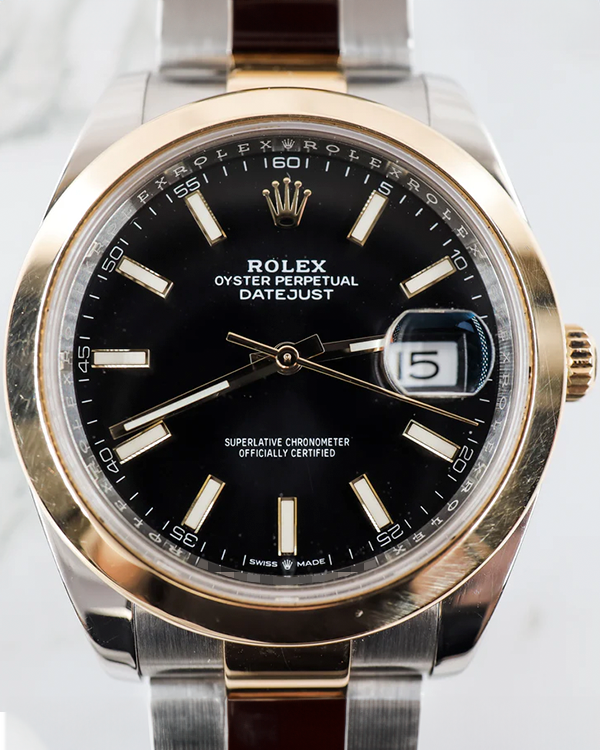 2019 Rolex Datejust 41MM Black Dial Two-Tone Oyster Bracelet (126303)