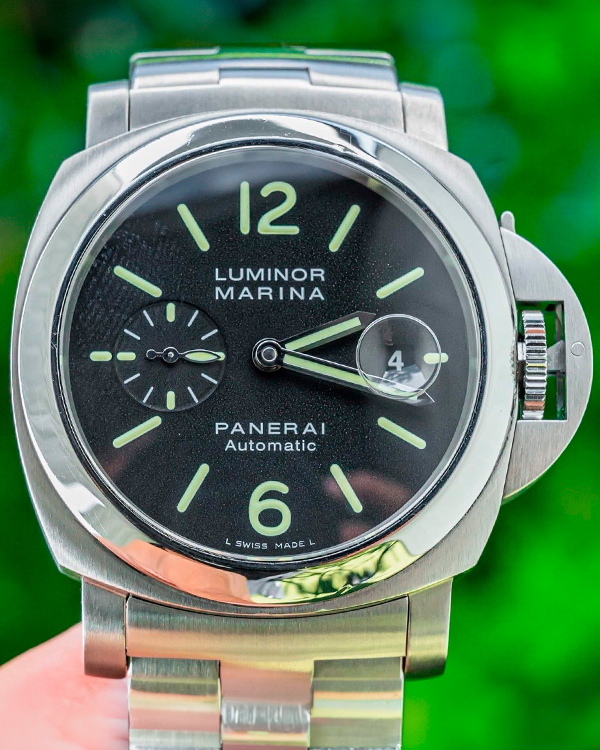 2013 Panerai Luminor Marina 44MM Black Dial Steel Bracelet (PAM00299)