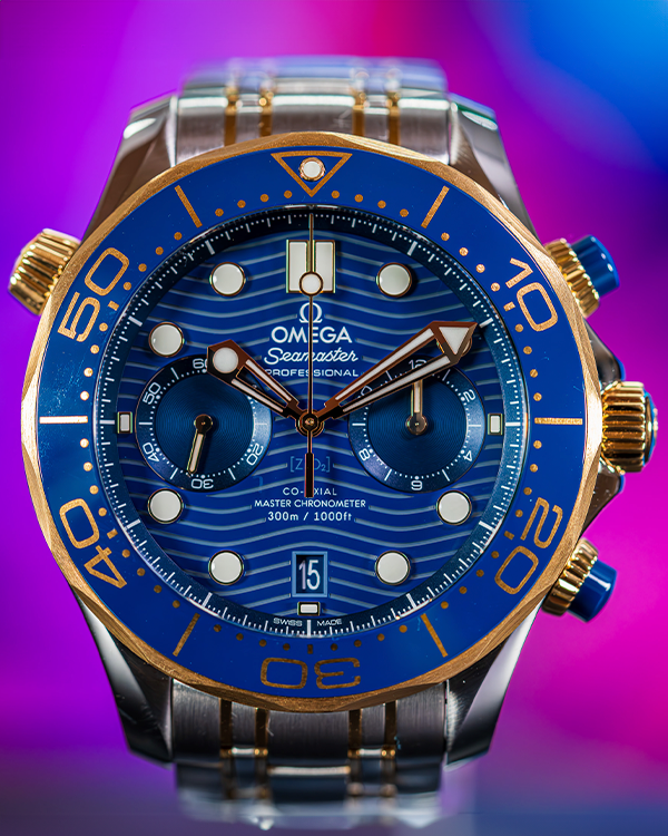 2021 Omega Seamaster Diver 300M 44MM Blue Dial Two-Tone Bracelet (210.20.44.51.03.001)