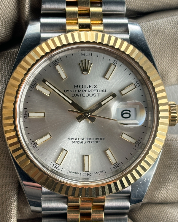 2016 Rolex Datejust 41MM Silver Dial Two-Tone Jubilee Bracelet (126333)