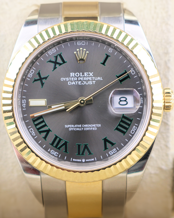 2022 Rolex Datejust "Wimbledon" 41MM Slate Dial Two-Tone Bracelet (126333)