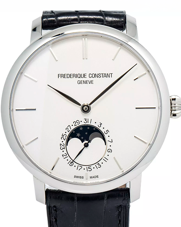 Frederique Constant Slimline 42MM White Dial Leather Strap (FC-705X4S4/5/6)