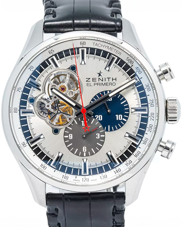 Zenith El Primero Chronomaster 1969 45MM Silver Dial Leather Strap (03.2520.4061)