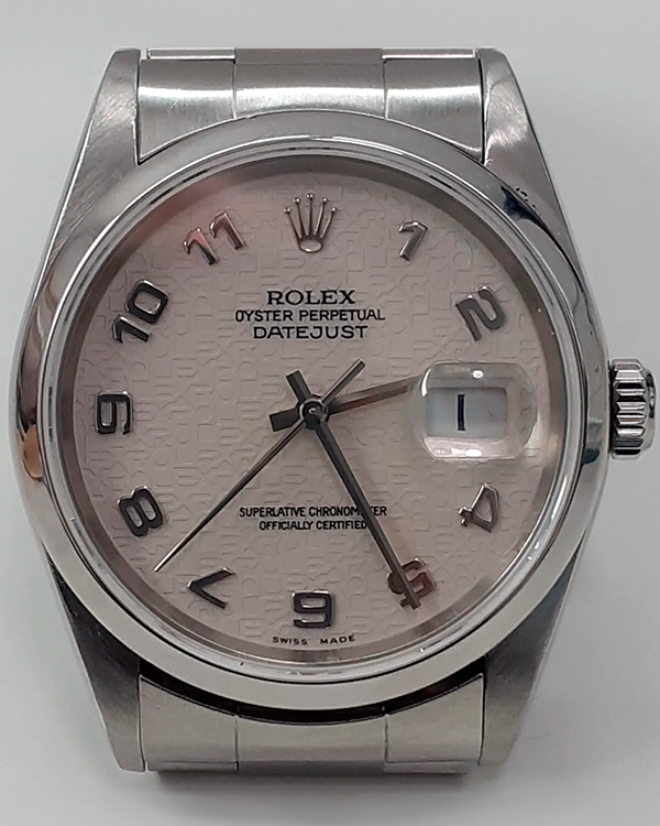 1999 (A Serial) Rolex Datejust 36MM Silver Jubilee Dial (16200)