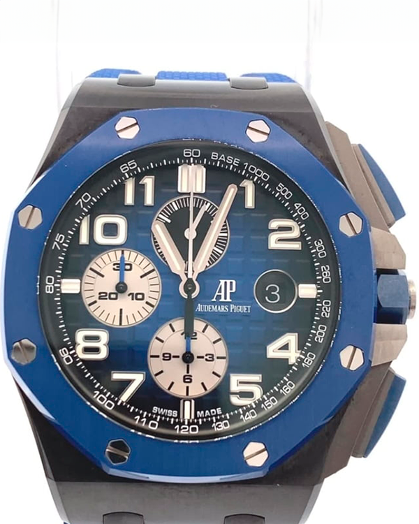 2020 Audemars Piguet Royal Oak Offshore Chronograph 44MM Blue Dial Rubber Strap (26405CE.OO.A030CA.01)