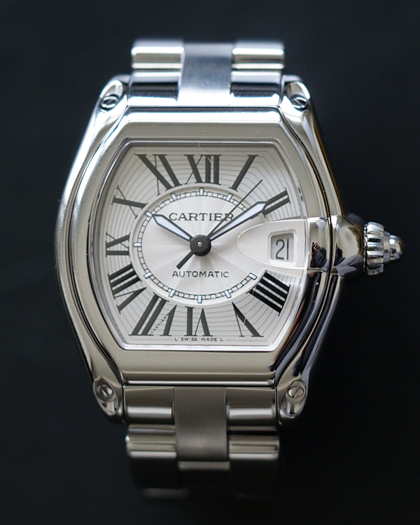 Cartier Roadster 38MM Steel Silver Dial Bracelet (W62025V3)