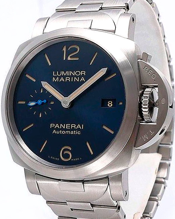 Panerai Luminor Marina 1950 42MM Blue Dial Steel Bracelet (PAM01028)