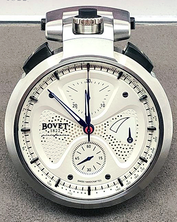 Bovet Sergio Split-Second Chronograph 45MM Silver Dial Rubber Strap (SEPIN003)