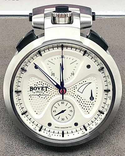 Bovet Sergio Split-Second Chronograph 45MM Silver Dial Rubber Strap (SEPIN003)