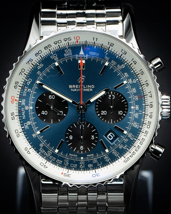 2023 Breitling Navitimer B01 Chronograph 43MM Blue Dial Steel Bracelet (AB0121211C1A1)