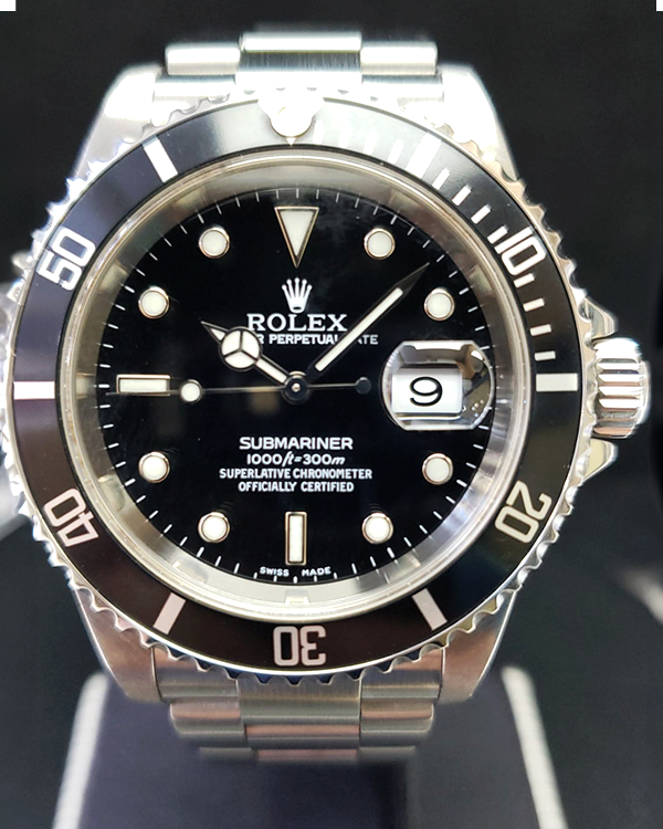 Rolex Submariner Date 40MM Black Dial Steel Bracelet (16610)