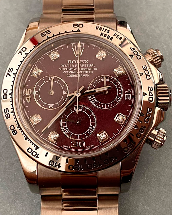 Rolex Cosmograph Daytona 40MM Rubellite Dial White Gold Oyster Bracelet (116509)