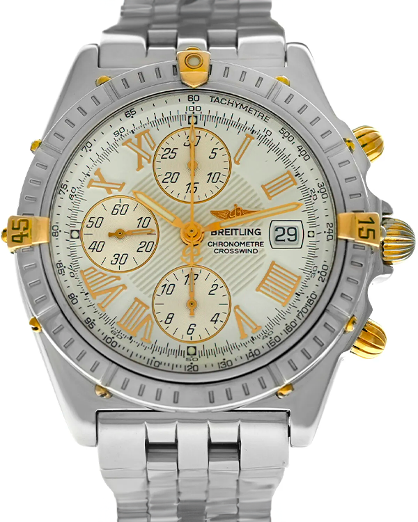 Breitling Crosswind Chronograph 43MM White Dial Steel Bracelet (B13355)