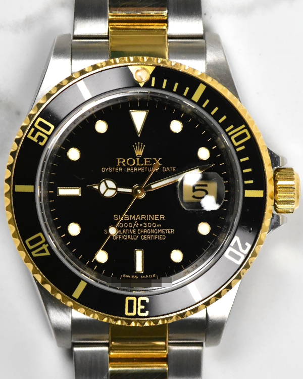 (M Serial) Rolex Submariner Date 40MM Black Dial Two-Tone Oyster Bracelet (16613N)