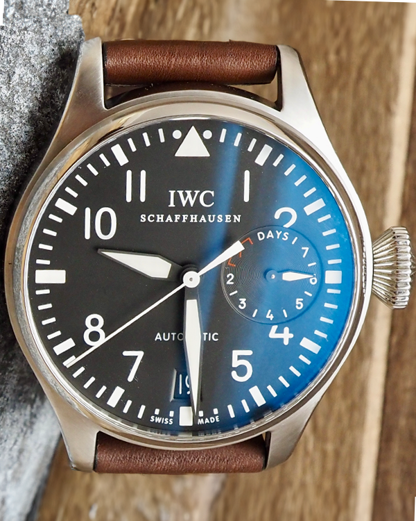 IWC Big Pilot 46.2MM Black Dial Leather Strap (IW500401)