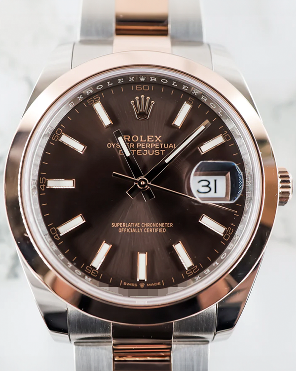 2022 Rolex Datejust 41MM Chocolate Dial Two-Tone Oyster Bracelet (126301)