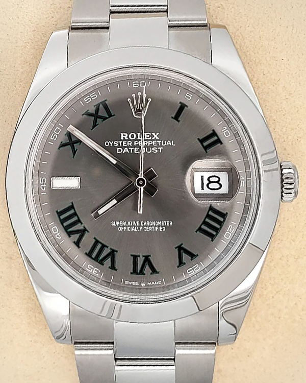 2021 Rolex Datejust "Wimbledon" 41MM Slate Dial Oyster Bracelet (126300)