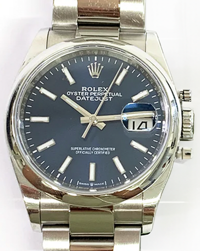 2020 Rolex Datejust 36MM Blue Dial Oyster Bracelet (126200)