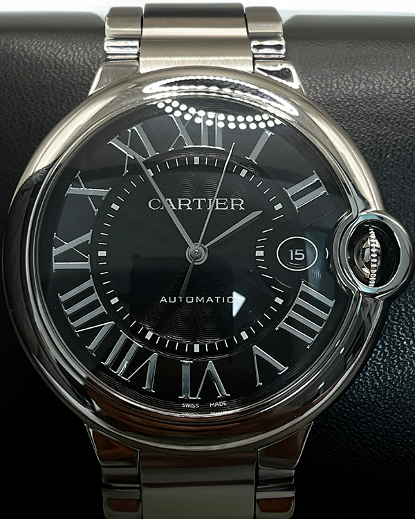 2017 Cartier Ballon Bleu De Cartier 42MM Black Dial Steel Bracelet (W6920042)