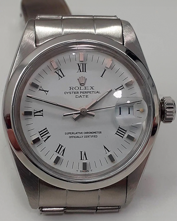 Rolex Oyster Perpetual 34MM White Dial Steel Bracelet (1500)