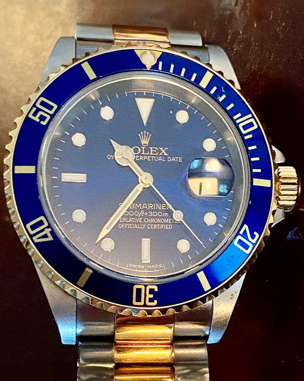 2007 (Z Serial) Rolex Submariner Date "Bluesy" 40MM Blue Dial Two-Tone Oyster Bracelet (16613)