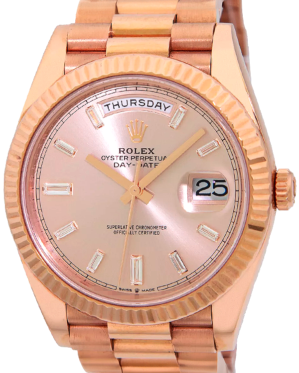 2021 Rolex Day-Date 40MM Pink Dial Rose Gold President Bracelet (228235)