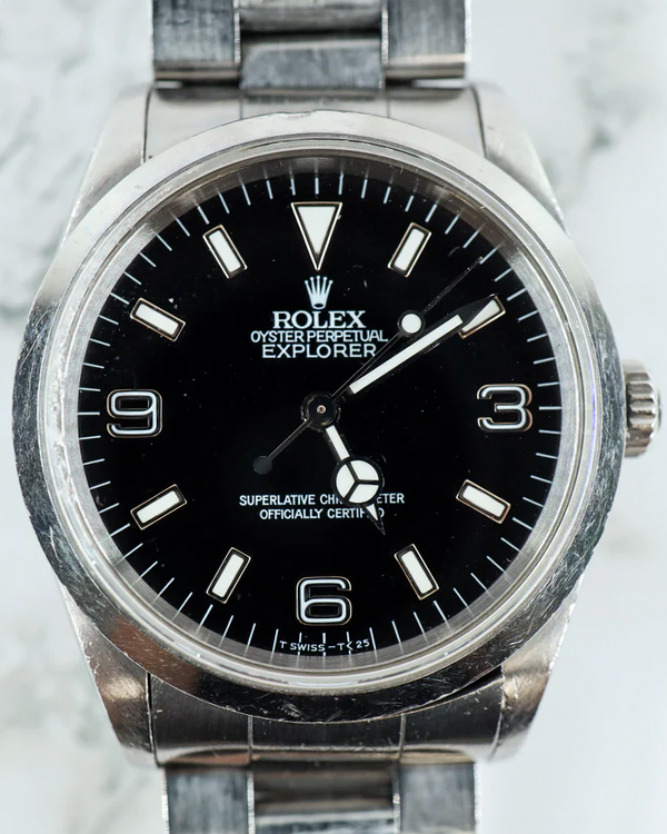 1996 (T Serial) Rolex Explorer Vintage 36MM Black Dial Oyster Bracelet (14270)