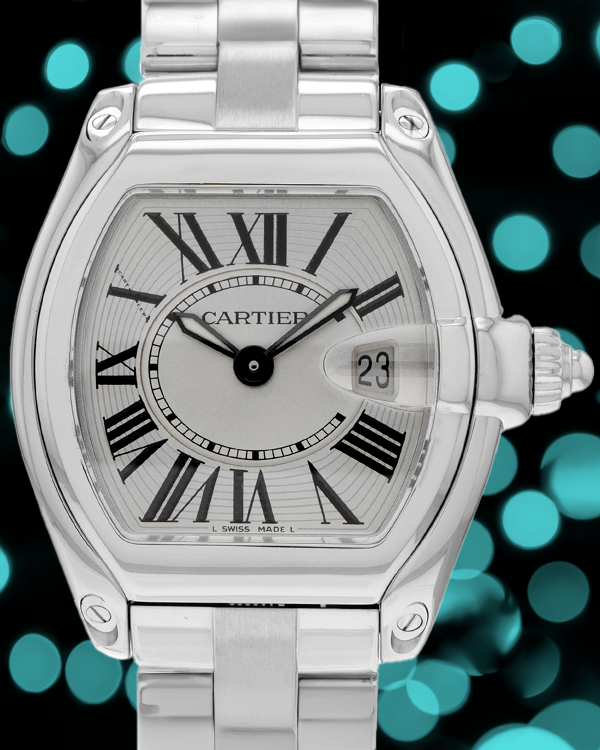 Cartier Roadster 37MM Silver Dial Steel Bracelet (W62016V3)