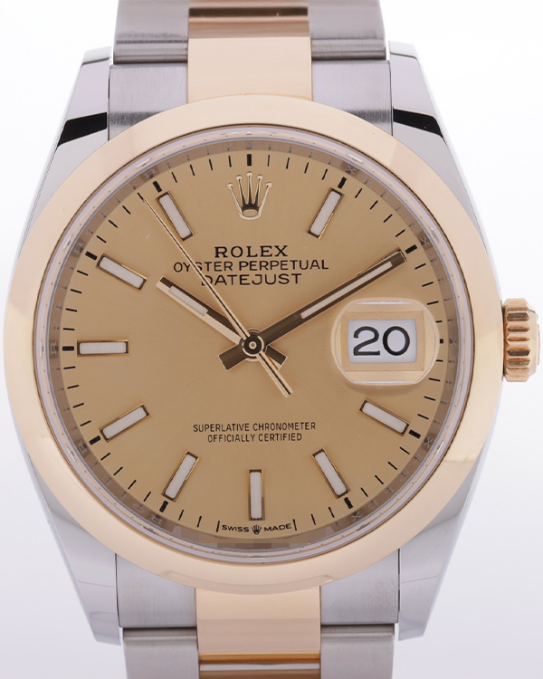 Rolex Datejust 36MM Champagne Dial Two-Tone Oyster Bracelet (126203)