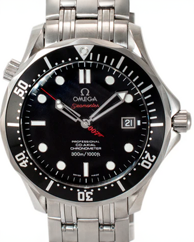 2009 Omega Seamaster Diver 300M Chronometer "James Bond 007" L.E. 41MM Black Dial Steel Bracelet (212.30.41.20.01.001)