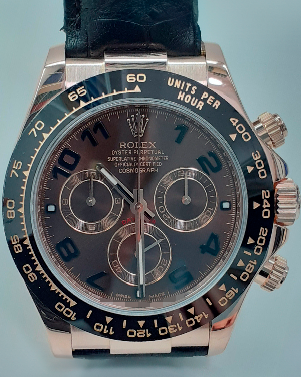 2013 Rolex Daytona 40MM Chocolate Dial Leather Strap (116515LN)