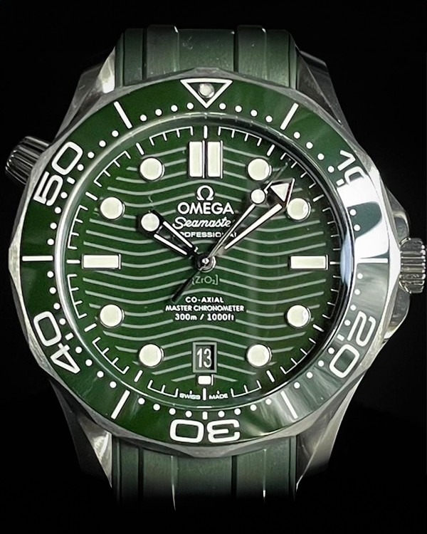 2023 Omega Seamaster Diver 300M 42MM Green Dial Rubber Strap (210.32.42.20.10.001)