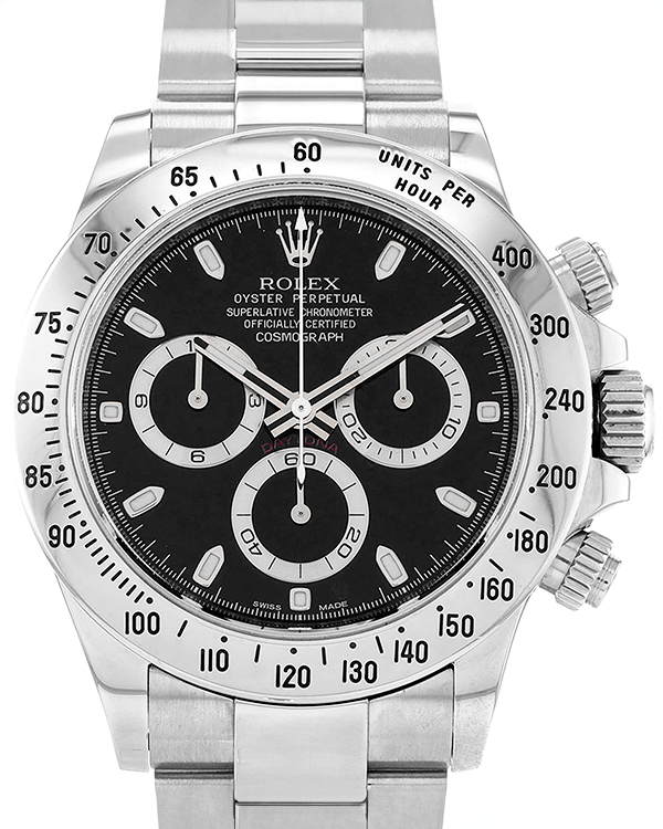 Rolex Cosmograph Daytona 40MM Black Dial Steel Bracelet (116520)