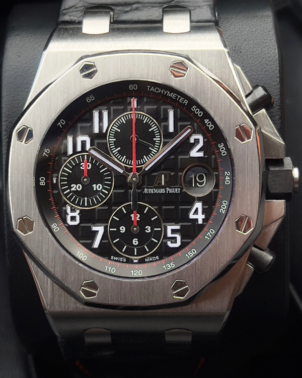 2017 Audemars Piguet Royal Oak Offshore "Vampire" 42MM Black Dial Leather Strap (26470ST.OO.A101CR.01)