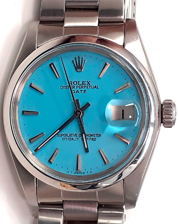 Rolex Oyster Perpetual Date 34MM Blue Dial Oyster Bracelet (1500)