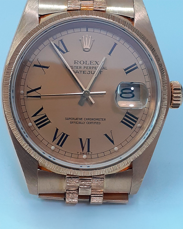 Rolex Datejust Vintage 36MM Champagne Dial Yellow Gold Jubilee Bracelet (16008)