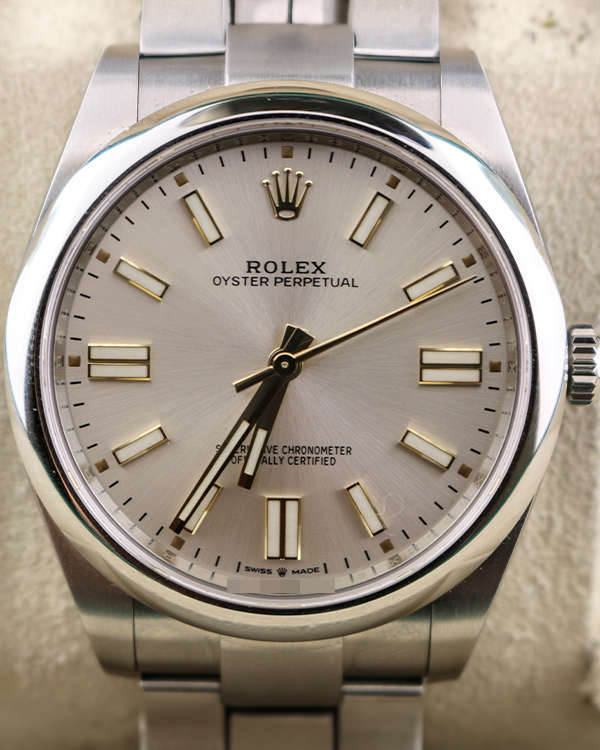 2020 Rolex Oyster Perpetual 41MM Silver Dial Oyster Bracelet (124300)