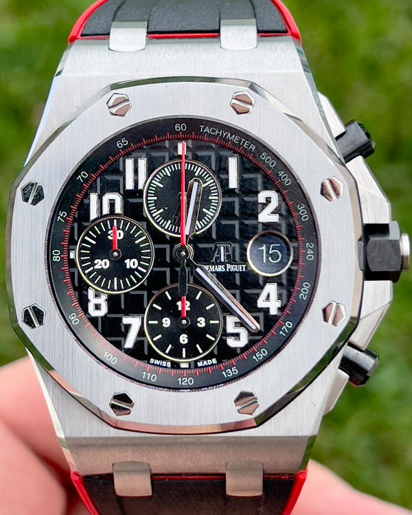 2015 Audemars Piguet Royal Oak Offshore Chronograph "Vampire" 42MM Black Dial Rubber Strap (26470ST.OO.A101CR.01)